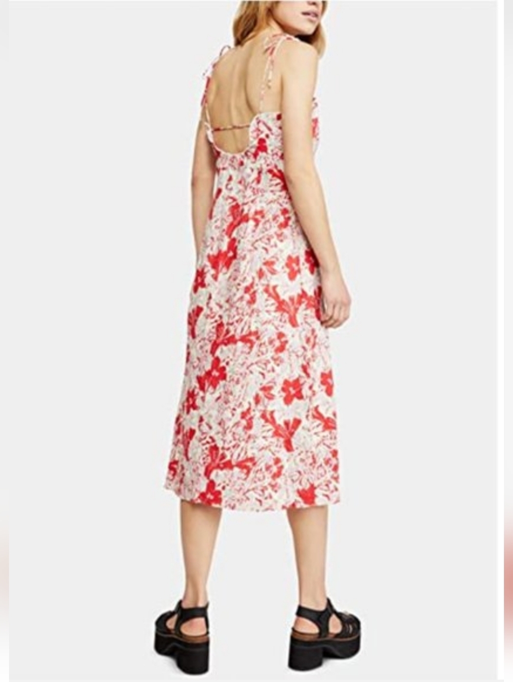 Free People Linen Printed Dress. Size 10.